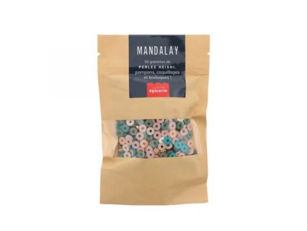 Mélange de perles heishi et de breloque