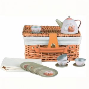 SET DE THE EN METAL FORET DANS VALISE EN